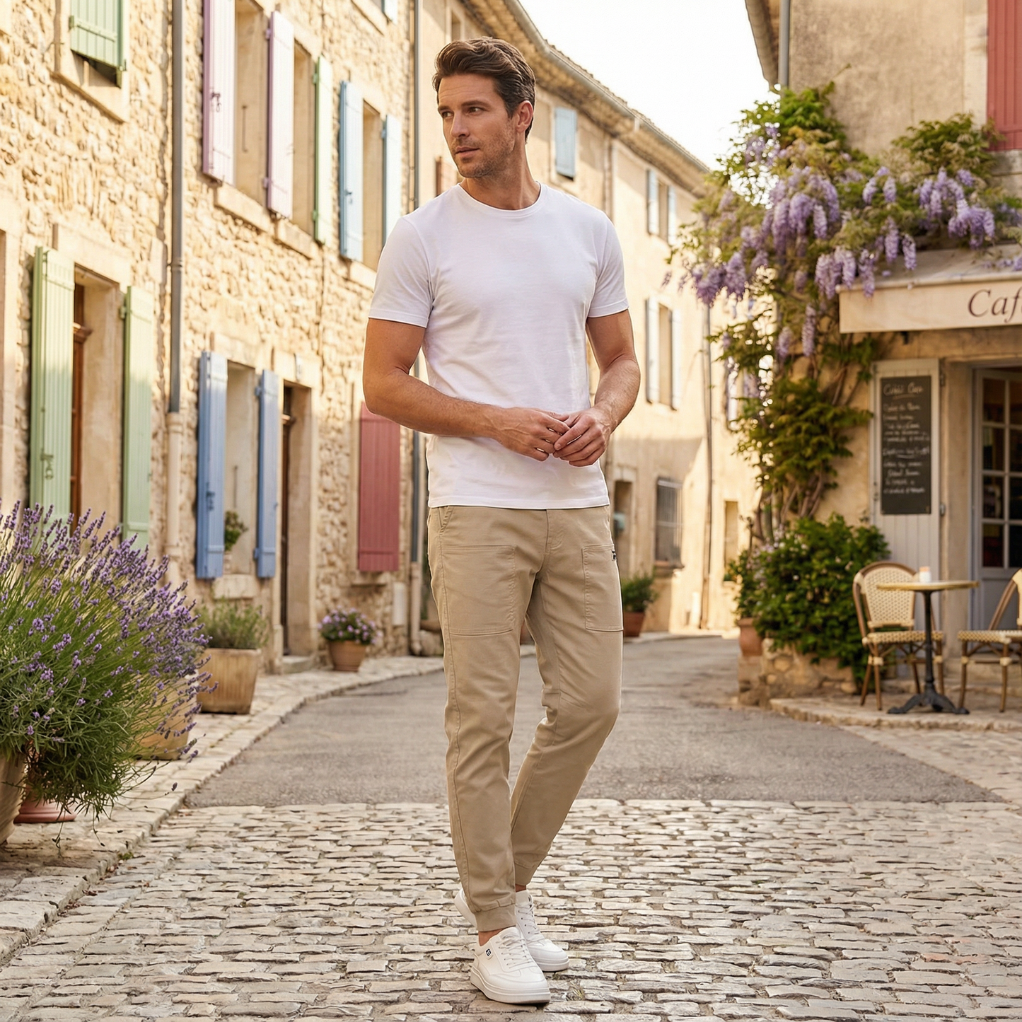 Pantalon cargo confortable avec grande capacité de rangement